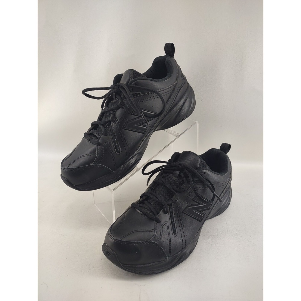 New Balance 608 V4 All Black‎ Leather Comfort Walking Shoes Mens Size US 11.5 4E - Picture 2 of 9